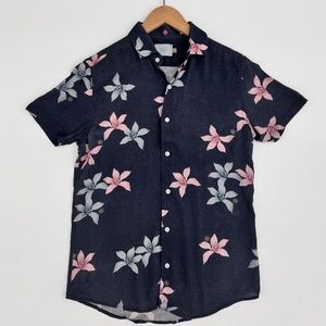 CIAO Men's Linen Short Sleeve Shirt